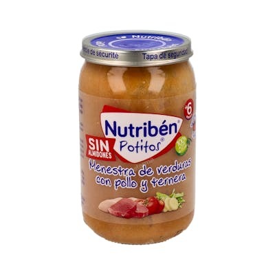 NUTRIBEN Potito Guiso Poulet, Veau et Haricots Verts 235g NUTRIBEN Potito Guiso Poulet, Veau et Haricots Verts 235g