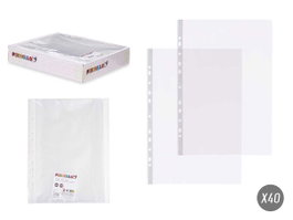 PINCELLO Lot de 48 pochettes transparentes format folio
