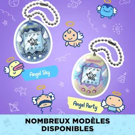 Bandai Tamagotchi Original - 46161 - Angel Lace Rose et Bleu - Animal de compagnie virtuel rétro - Jouet électronique portable