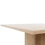 GUSTAVE Table à manger carrée 80x80 cm, style classique, décor chêne, pour 2 à 4 personnes