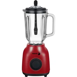 Fagor FGB2153 - Blender 2-en-1 avec moulin broyeur - 400 W - Bol en verre gradué 1,5 L et moulin 50 g - Rouge