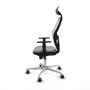 Piqueras y Crespo Chaise de Bureau avec Appui-tête Jorquera 1D086G1 Gris