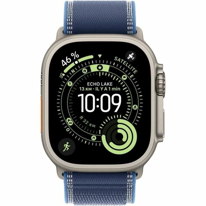 Apple Watch Ultra 3 GPS + Cellular - 49mm - Boîtier Natural Titanium - Bracelet Blue/Bright Blue Trail Loop - M/L Apple Watch Ultra 3 GPS + Cellular - 49mm - Boîtier Natural Titanium - Bracelet Blue/Bright Blue Trail Loop - M/L