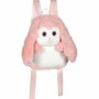 Gipsy Toys Fluffy Bag - Sac à dos en peluche Lapin rose et blanc 30 cm
