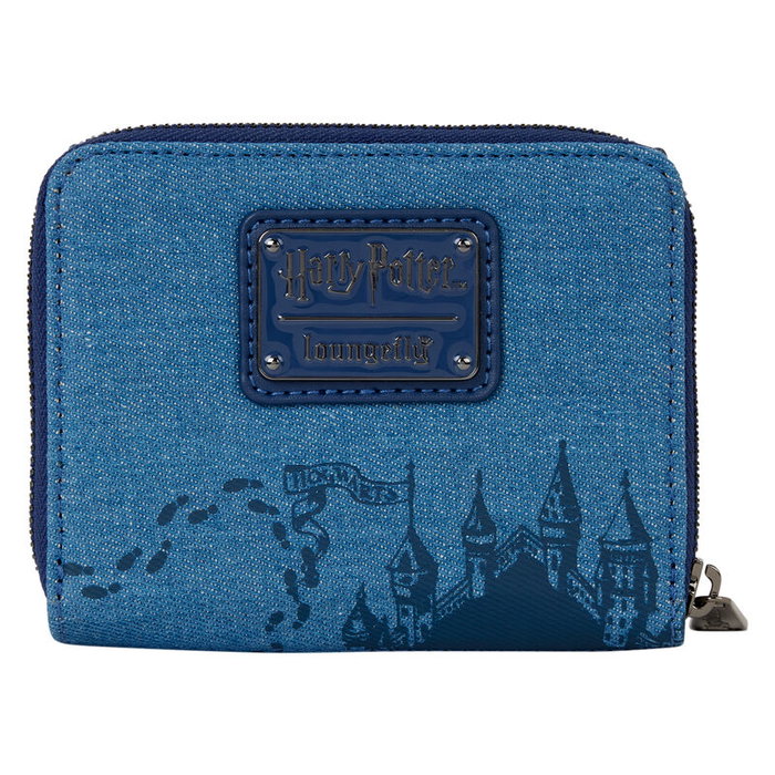 LOUNGEFLY Portefeuille Harry Potter - Fawkes Phoenix - En cuir synthétique avec fermeture zipper, 8 fentes pour cartes et compartiment fenêtré pour pièce d'identité