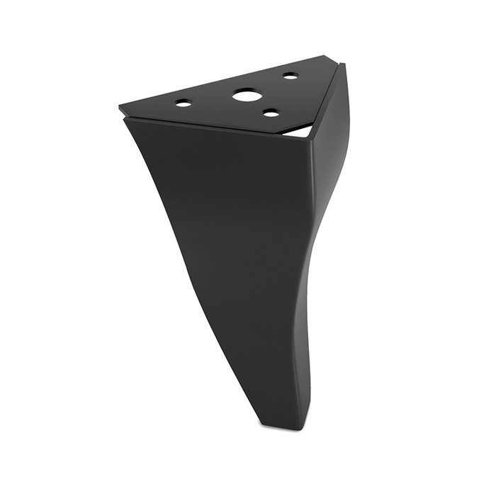 Q&Q Isela H120 Pied métallique pour support industriel et mobilier, en acier haute résistance avec finition chrome