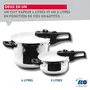 ELO Autocuiseur Vapeur Praktika Plus XL 2 en 1 - Acier Inoxydable 18/10 - Pot 22 cm 3L et 6L - Compatible Tous Feux Dont Induction