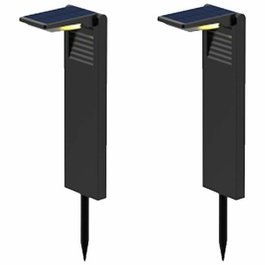 Lumisky Lot de 2 balises solaires à planter OSTRY LED blanc froid