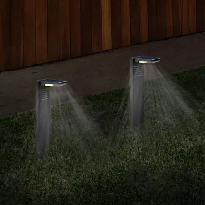 Lumisky Lot de 2 Balises Solaires à Planter OSTRY - LED Blanc Froid - H. 41 cm