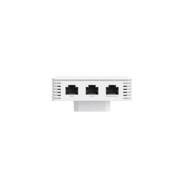 Omada EAP725-Wall Point d'accès mural Wi-Fi 7 BE5000 avec 2 ports 2.5G PoE (1 entrée, 1 pass-through) et 2 ports Gigabit RJ45 - Débit jusqu'à 4324 Mbps