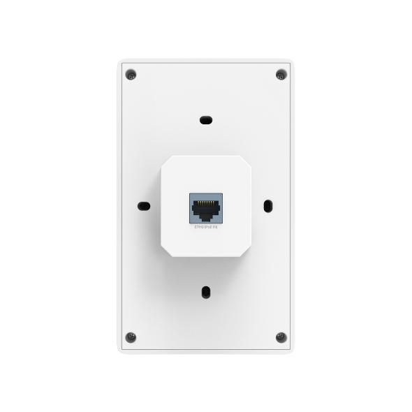 Omada EAP725-Wall Point d'accès mural Wi-Fi 7 BE5000 avec 2 ports 2.5G PoE (1 entrée, 1 pass-through) et 2 ports Gigabit RJ45 - Débit jusqu'à 4324 Mbps
