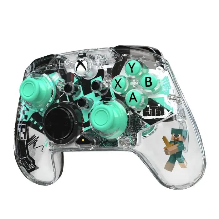 PDP - Manette Sans Fil Officielle Xbox - Minecraft : Diamond - Design Transparent - Pour Xbox Series X|S, Xbox One et PC - 40h Autonomie - Code Minecraft Inclus PDP - Manette Sans Fil Officielle Xbox - Minecraft : Diamond - Design Transparent - Pour Xbox Series X|S, Xbox One et PC - 40h Autonomie - Code Minecraft Inclus