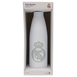 CYP BRANDS Gourde isotherme en acier inoxidable 500ml avec logo Real Madrid, maintient chaud 12h et froid 24h sans BPA, bouchon étanche