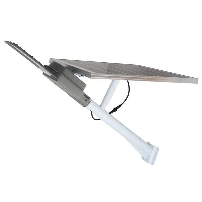 Farola LED Solaire 300W 5000K Panneau 6V 45W Batterie 42Ah Capteur Crépusculaire / Télécommande