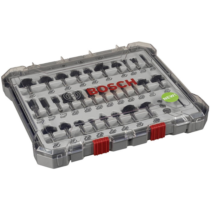 Bosch Professional Coffret de 30 fraises mixtes, queue Ø 8 mm
