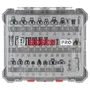 Bosch Professional Coffret de 30 fraises mixtes Ø 8 mm queue de 8 mm - pour dégrossissage, profilage et finition sur bois - 2607017475