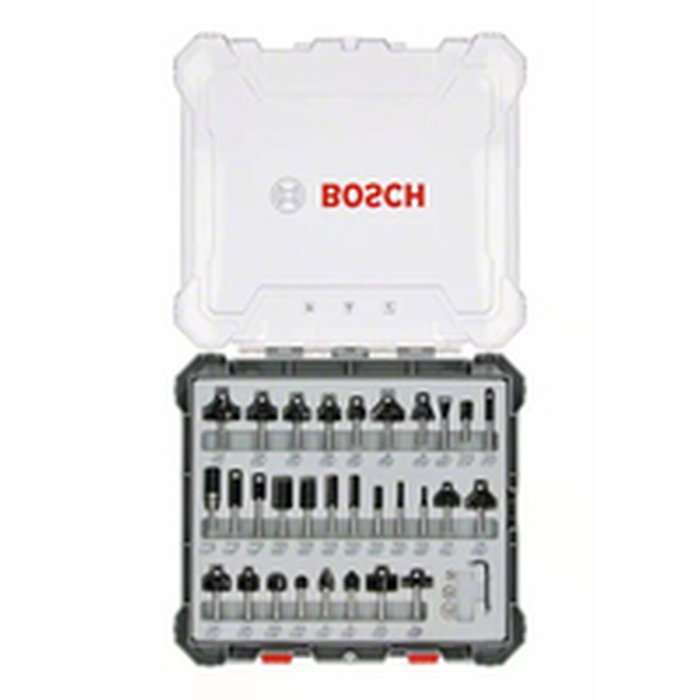 Bosch Professional Coffret de 30 fraises mixtes avec queue de 8 mm
