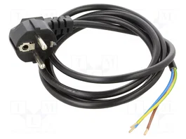 JONEX Câble d'alimentation H05VV-F 3x0,75mm² 1,5m noir
