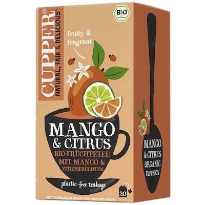 Cupper Infusion Mangue Agrumes Bio 20 sachets Cupper Infusion Mangue Agrumes Bio 20 sachets