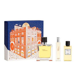 Hermès Terre d'Hermès Eau de Parfum 75 ml + Gel Douche 40 ml + Vaporisateur de Voyage - Coffret Cadeau