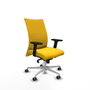 Piqueras Y Crespo Chaise Albacete Confidente Jaune avec Mécanisme Synchrone et Base Aluminium