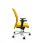 Piqueras Y Crespo Chaise Albacete Confidente Jaune avec Mécanisme Synchrone et Base Aluminium