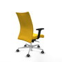 Piqueras Y Crespo Chaise Albacete Confidente Jaune avec Mécanisme Synchrone et Base Aluminium