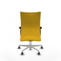 Piqueras Y Crespo Chaise Albacete Confidente Jaune avec Mécanisme Synchrone et Base Aluminium