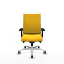 Piqueras Y Crespo Chaise Albacete Confidente Jaune avec Mécanisme Synchrone et Base Aluminium