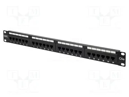 DIGITUS Panneau de brassage Cat 5e 24 ports RJ45 Noir