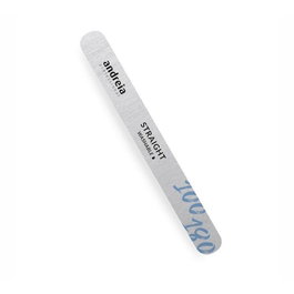 Andreia - Lime à ongles droite 100/180 -1U. - Lime en papier japonais lavable pour gel, acrylique et ongles naturels, bords arrondis