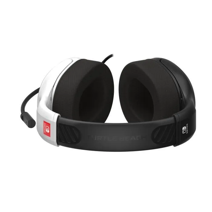 Turtle Beach Airlite Fit - Casque Gaming filaire pour Nintendo Switch - Écouteurs 40mm - Micro bascule ultrasensible - Noir et Blanc