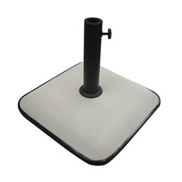 Marbueno Base Sombrilla Carrée en Ciment 45x45x7,3 cm 25 kg Blanc pour Jardin, Piscine et Terrasse 10459