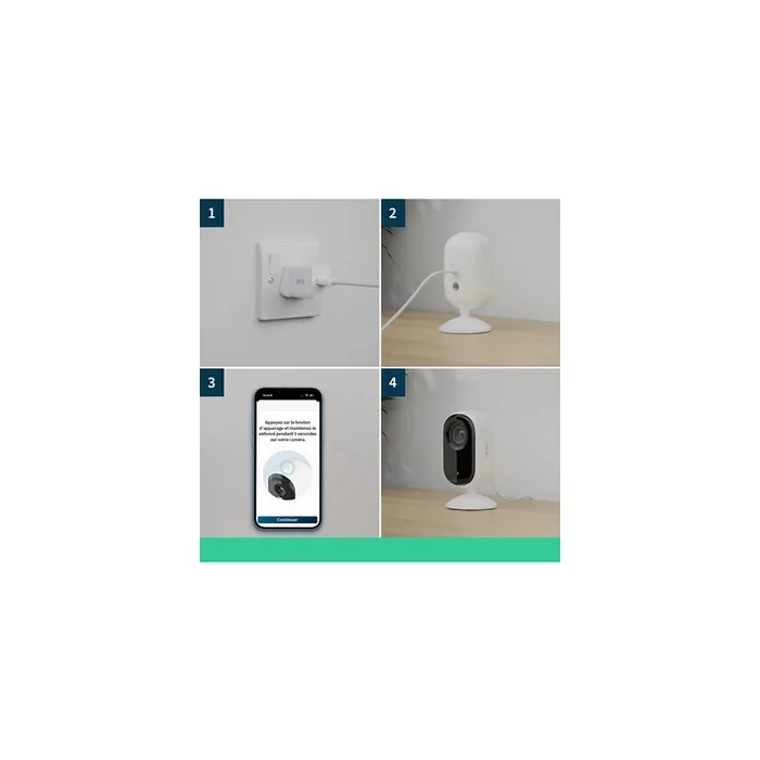 Arlo VMC3260-100EUS - Caméra de Sécurité Intérieure, Résolution 2K, Vision Nocturne Couleur, Autonomie 6 Mois, Champs de Vision 130°, Sirene et Bluetooth