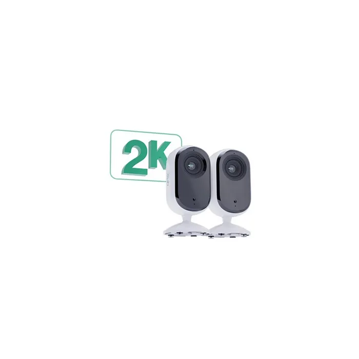 Arlo VMC3260-100EUS - Caméra de Sécurité Intérieure, Résolution 2K, Vision Nocturne Couleur, Autonomie 6 Mois, Champs de Vision 130°, Sirene et Bluetooth