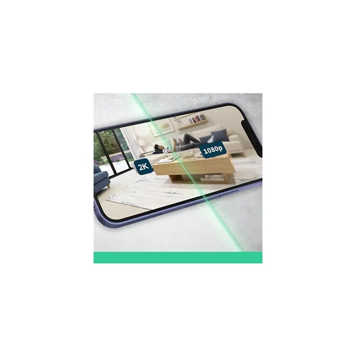 Arlo VMC3260-100EUS - Caméra de Sécurité Intérieure, Résolution 2K, Vision Nocturne Couleur, Autonomie 6 Mois, Champs de Vision 130°, Sirene et Bluetooth