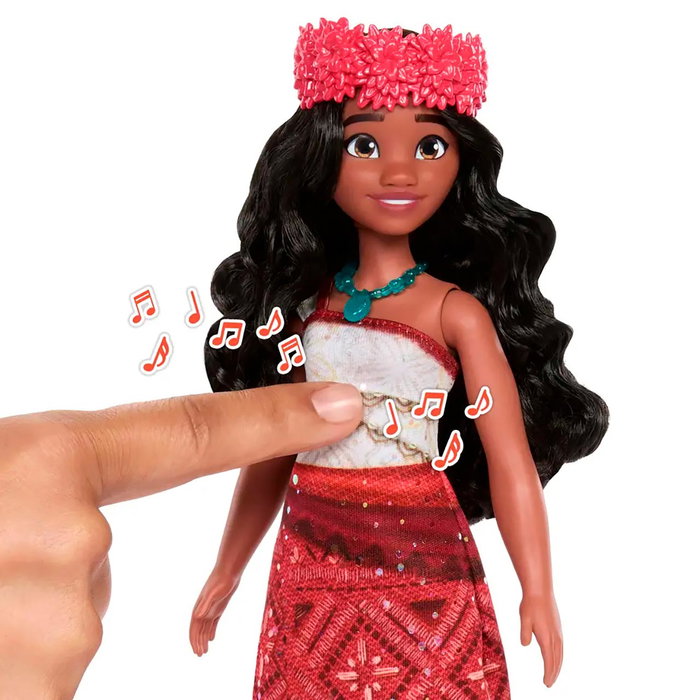 Mattel - Poupée musicale Vaiana Disney - Chante en anglais, français, italien et allemand - Articulée avec accessoires - Princesse aventurière Mattel - Poupée musicale Vaiana Disney - Chante en anglais, français, italien et allemand - Articulée avec accessoires - Princesse aventurière