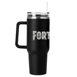 CYP BRANDS - Gourde isotherme Fortnite 880 ml avec anse, double paroi en acier sans BPA, maintient chaud 8h et froid 12h
