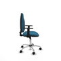 PIQUERAS Y CRESPO Chaise de bureau Algarra, tissu vert pétrole, base chromée