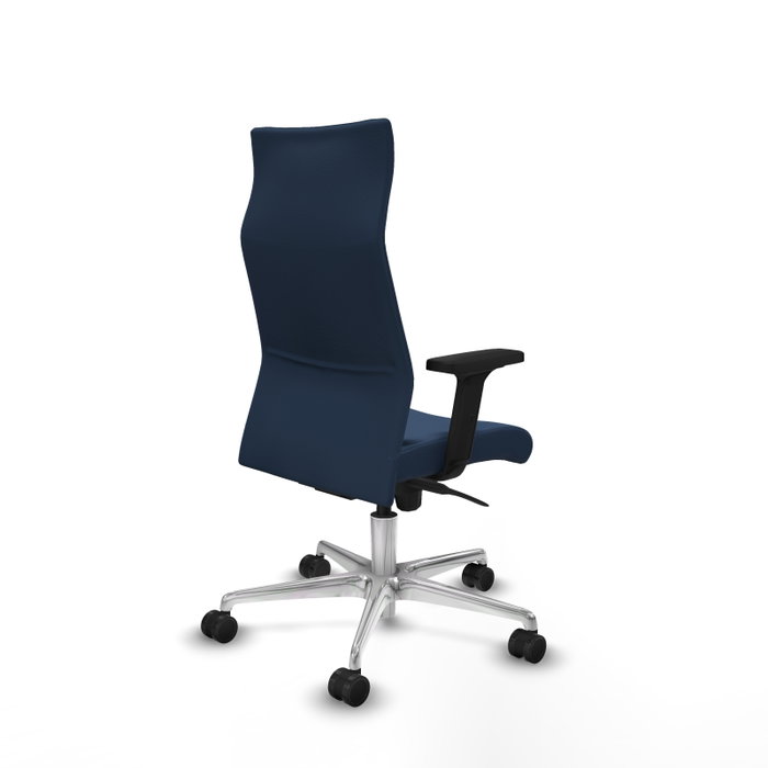 Piqueras Y Crespo Fauteuil Albacete bleu marine avec mécanisme synchrone et base aluminium