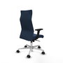 Piqueras Y Crespo Fauteuil Albacete bleu marine avec mécanisme synchrone et base aluminium