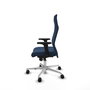 Piqueras Y Crespo Fauteuil Albacete bleu marine avec mécanisme synchrone et base aluminium