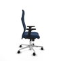 Piqueras Y Crespo Fauteuil Albacete bleu marine avec mécanisme synchrone et base aluminium