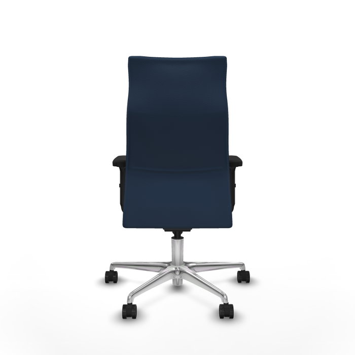 Piqueras Y Crespo Fauteuil Albacete bleu marine avec mécanisme synchrone et base aluminium