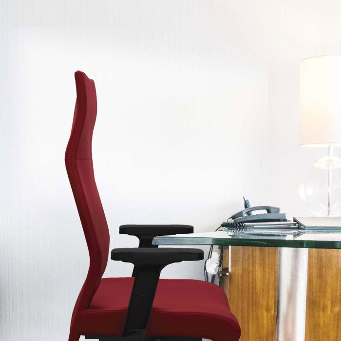 Piqueras Y Crespo Fauteuil Albacete bleu marine avec mécanisme synchrone et base aluminium