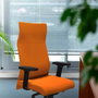 Piqueras Y Crespo Fauteuil Albacete bleu marine avec mécanisme synchrone et base aluminium