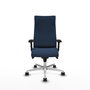 Piqueras Y Crespo Fauteuil Albacete bleu marine avec mécanisme synchrone et base aluminium