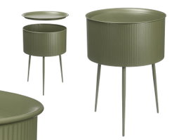 Giftdecor Table d'appoint ronde métal vert 40 x 40 x 57 cm