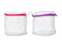 Kipit Lot de 2 Sacs Lavables pour Soutien-gorge 19x29x2 cm Polyester Rose et Violet (Set de 24)