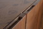 GINER Y COLOMER Buffet en Acacia et Métal 6 Portes avec Étagères - 74x220x45 cm (Couleur Naturel)